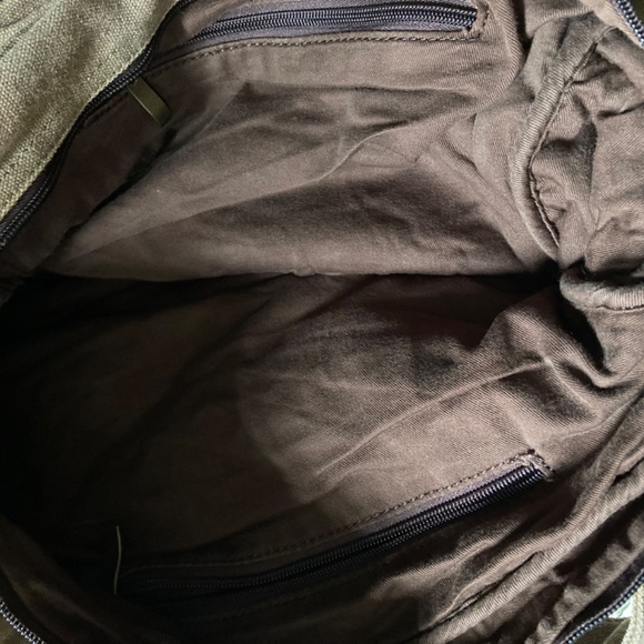 Bed Stu Brown Canvas Messenger Bag - Picture 6 of 8